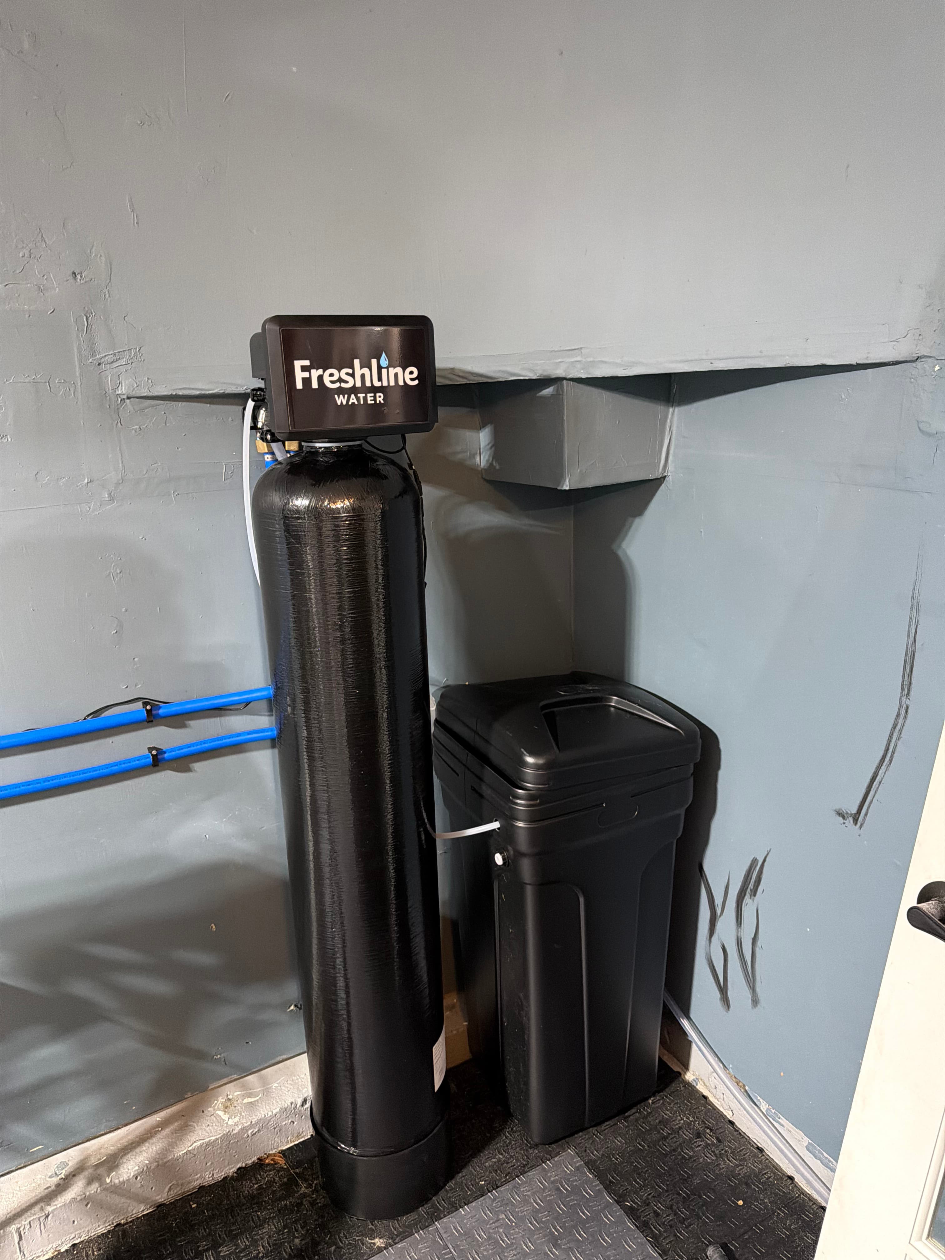 Freshline whole-house water filtration installation on Long Island