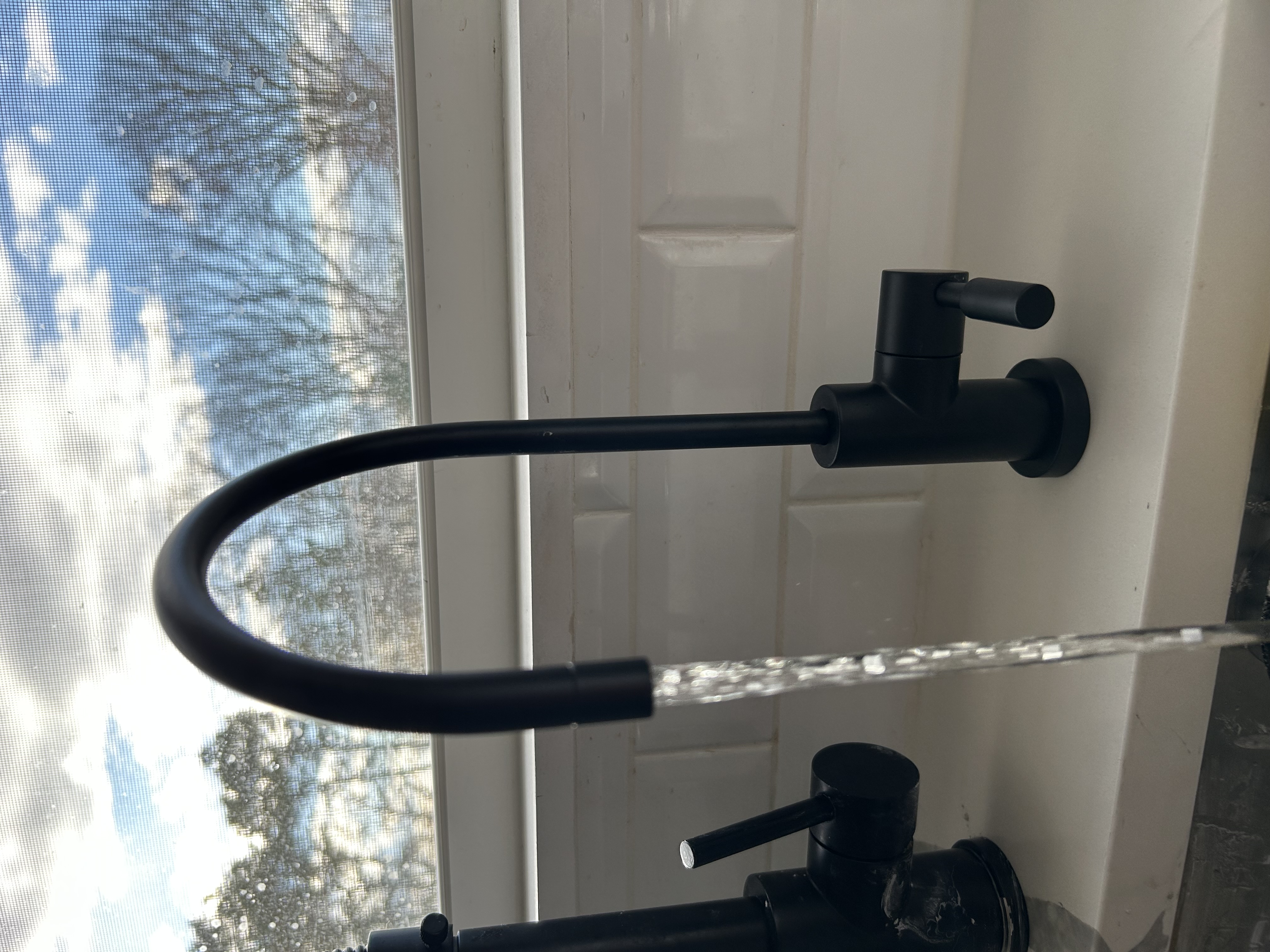 Designer faucet installation